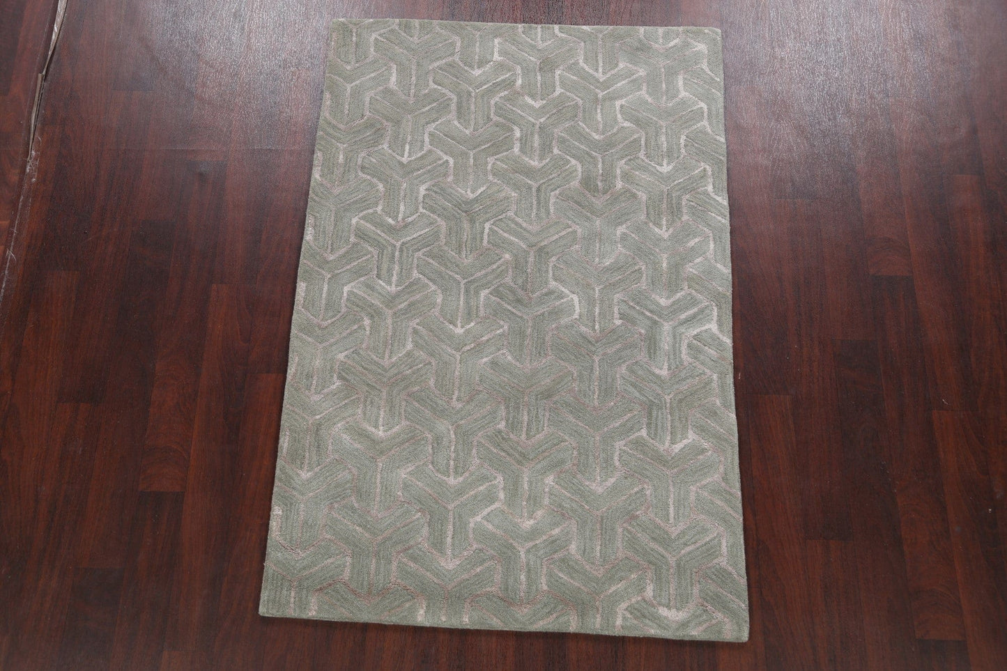 Modern Trellis Oriental Area Rug 4x6