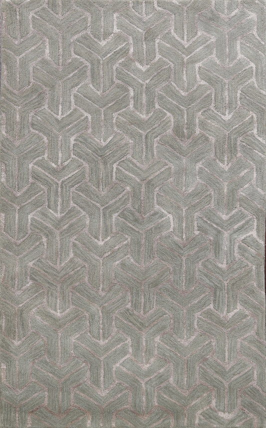 Modern Trellis Oriental Area Rug 4x6