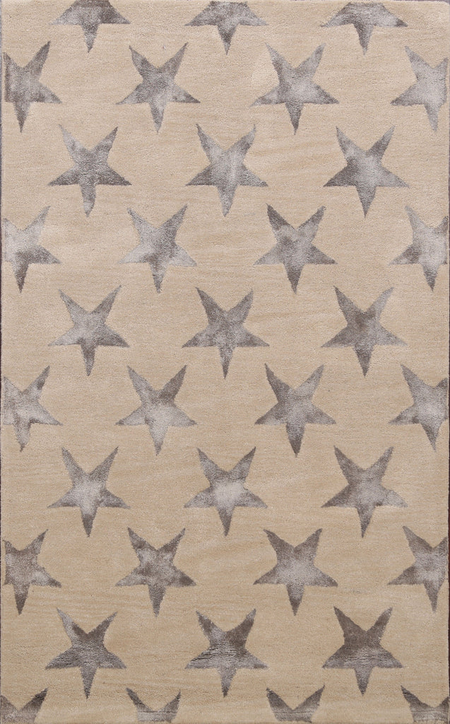 Modern Trellis Oriental Area Rug 4x6