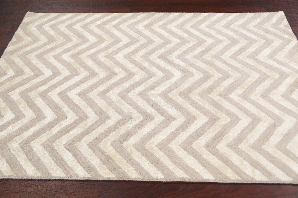 Modern Trellis Oriental Area Rug 4x6