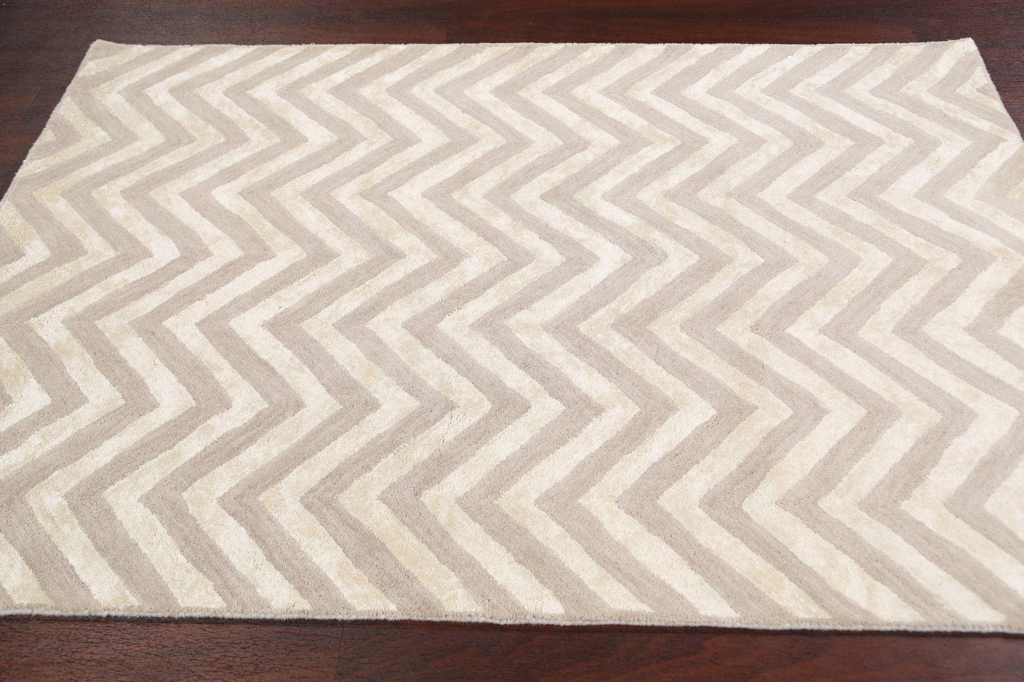 Modern Trellis Oriental Area Rug 4x6