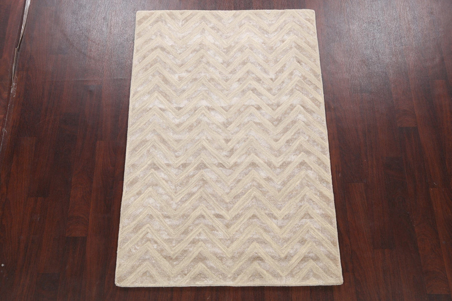 Modern Trellis Oriental Area Rug 4x6