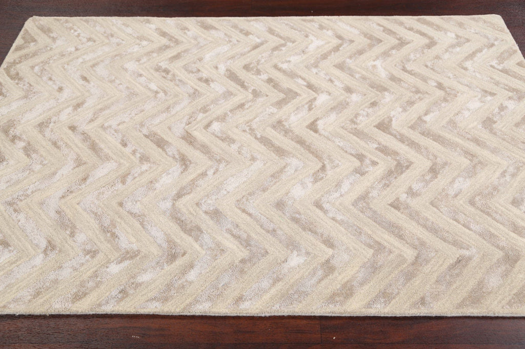 Modern Trellis Oriental Area Rug 4x6