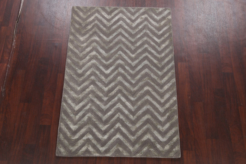 Modern Trellis Oriental Area Rug 4x6