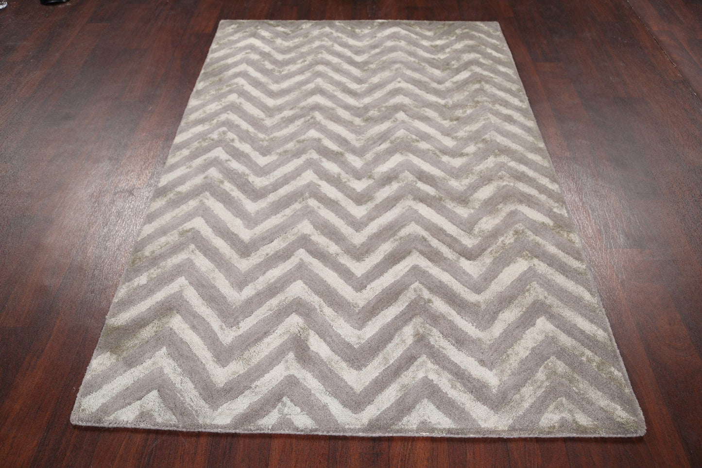 Modern Trellis Oriental Area Rug 4x6