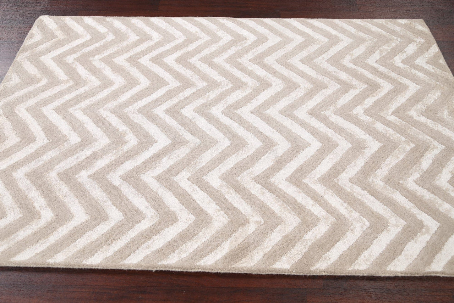 Modern Trellis Oriental Area Rug 4x6