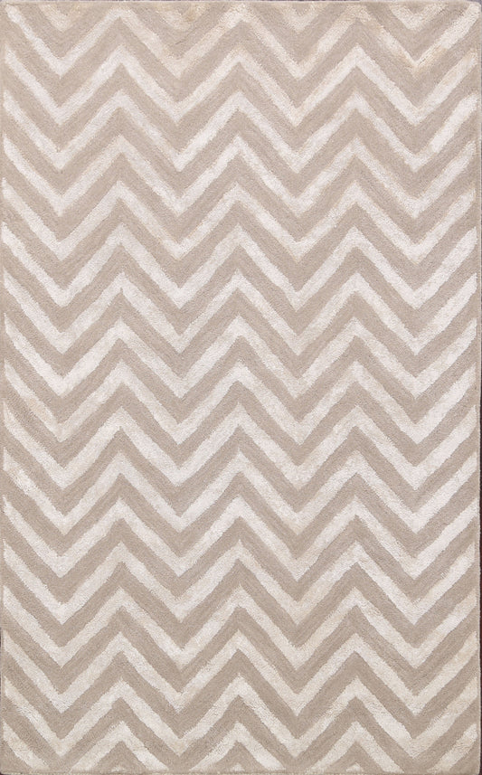 Modern Trellis Oriental Area Rug 4x6