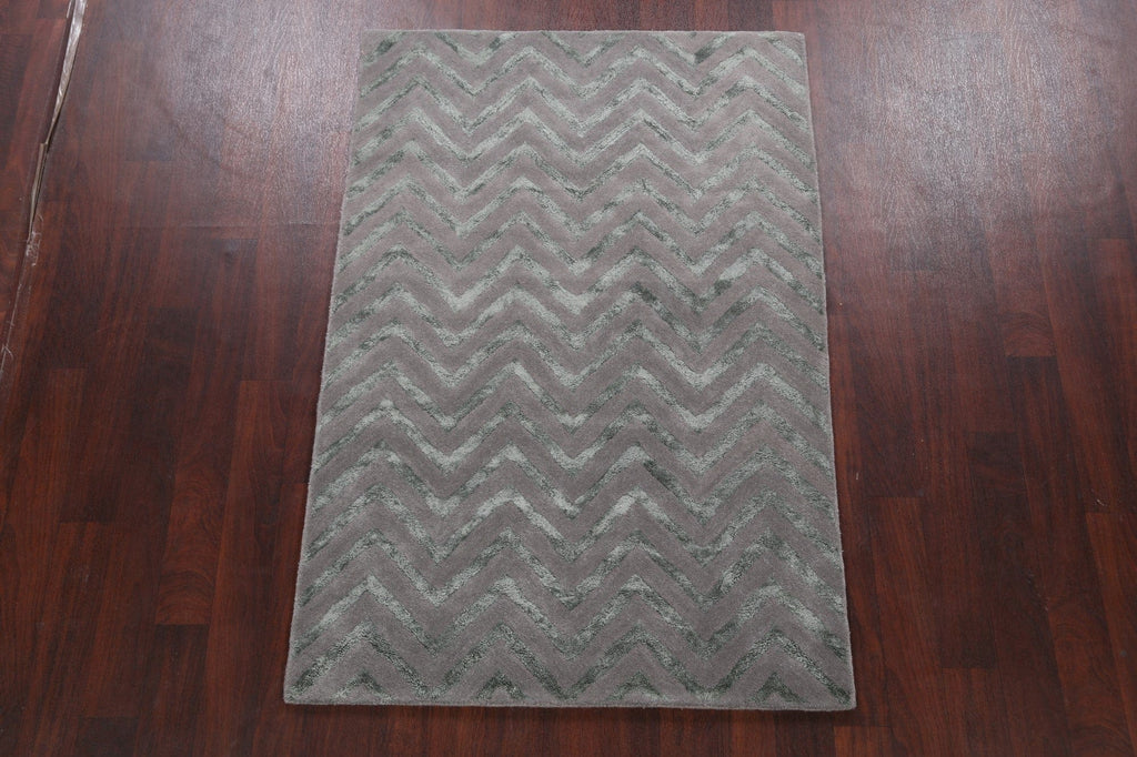 Modern Trellis Oriental Area Rug 4x6