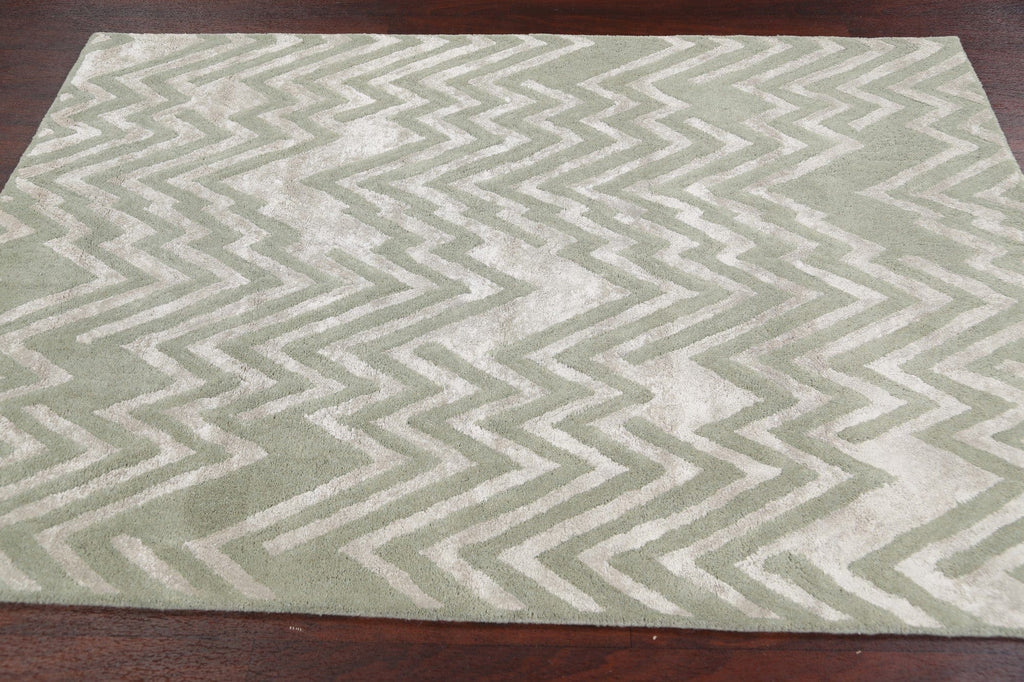 Modern Trellis Oriental Area Rug 4x6