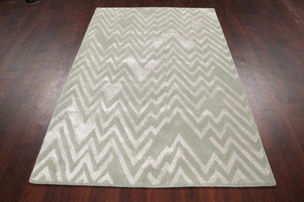 Modern Trellis Oriental Area Rug 4x6