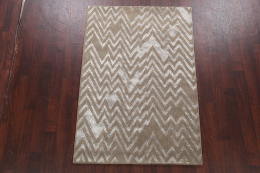 Modern Trellis Oriental Area Rug 4x6