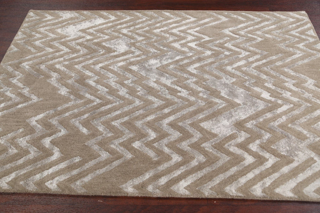 Modern Trellis Oriental Area Rug 4x6