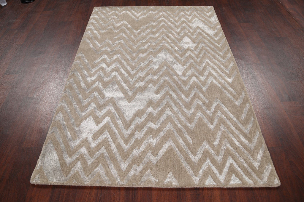 Modern Trellis Oriental Area Rug 4x6