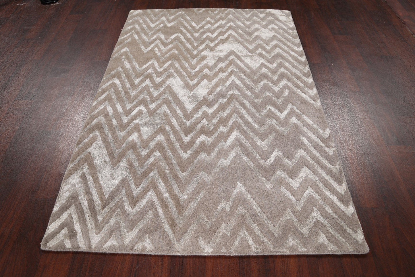 Modern Trellis Oriental Area Rug 4x6