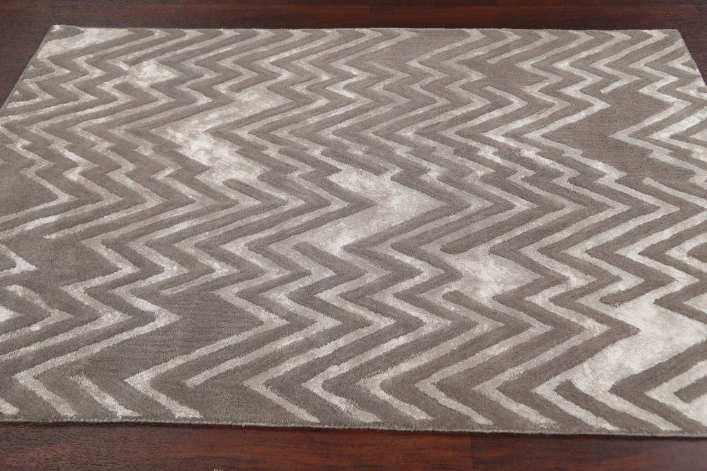 Modern Trellis Oriental Area Rug 4x6