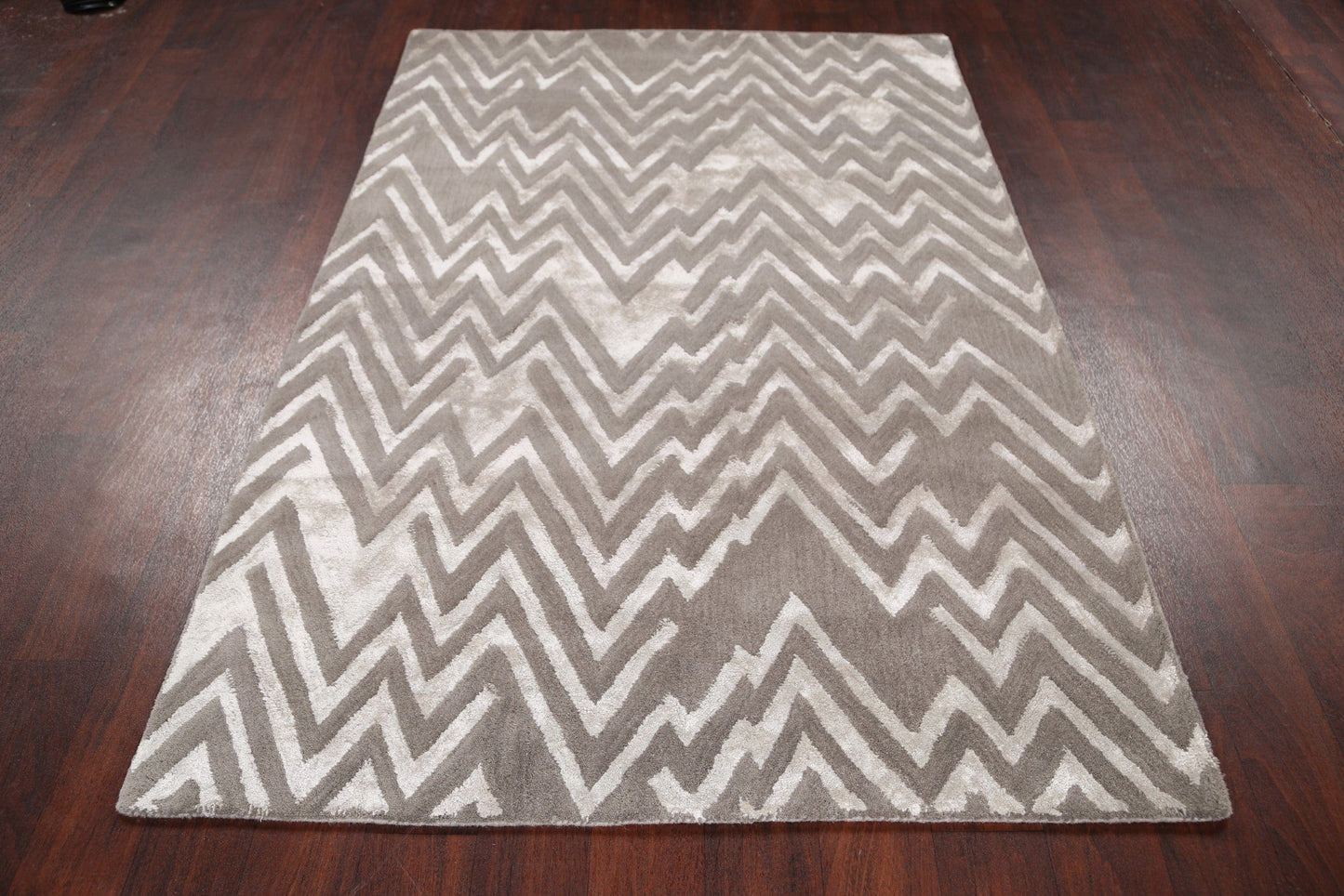 Modern Trellis Oriental Area Rug 4x6