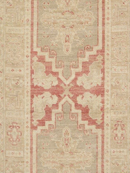 Turkish Oushak Collection Hand-Knotted Wool Runner- 2'11" X 12' 9"