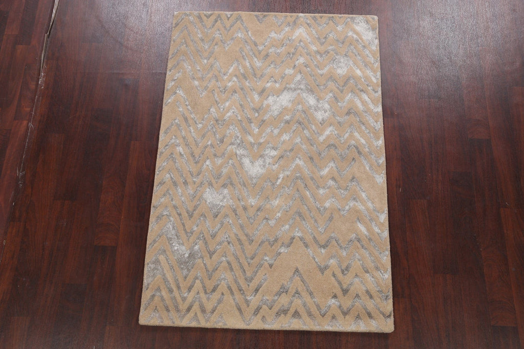 Modern Trellis Oriental Area Rug 4x6