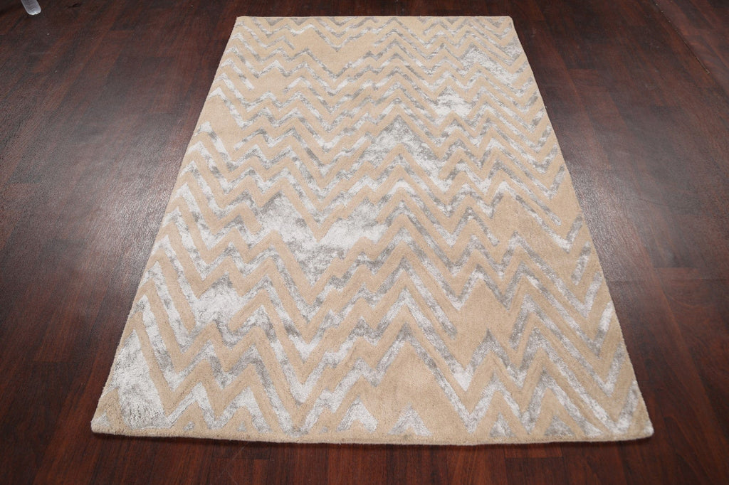 Modern Trellis Oriental Area Rug 4x6