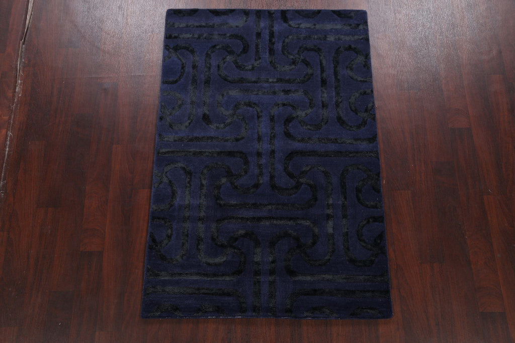 Modern Trellis Oriental Area Rug 4x6