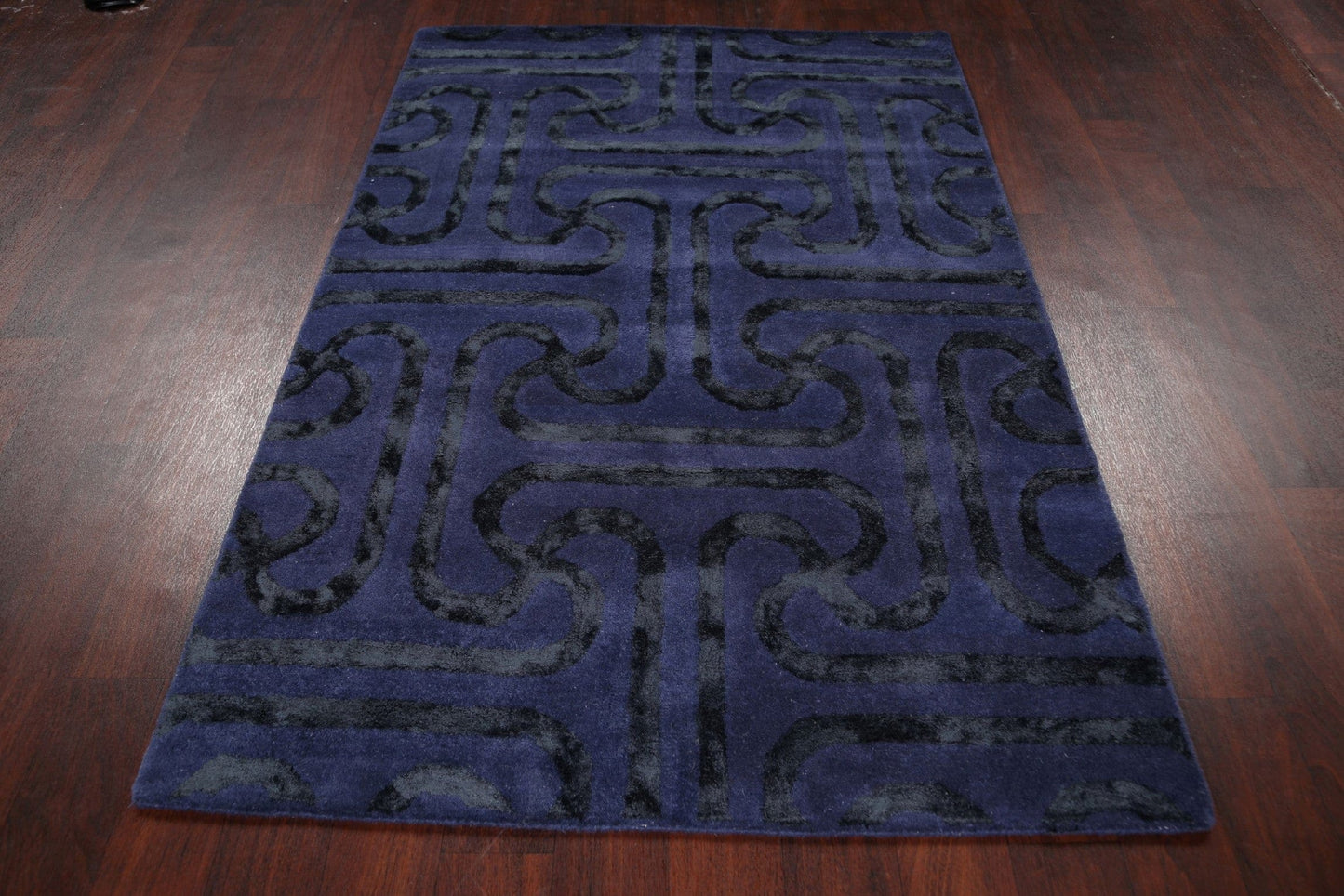 Modern Trellis Oriental Area Rug 4x6