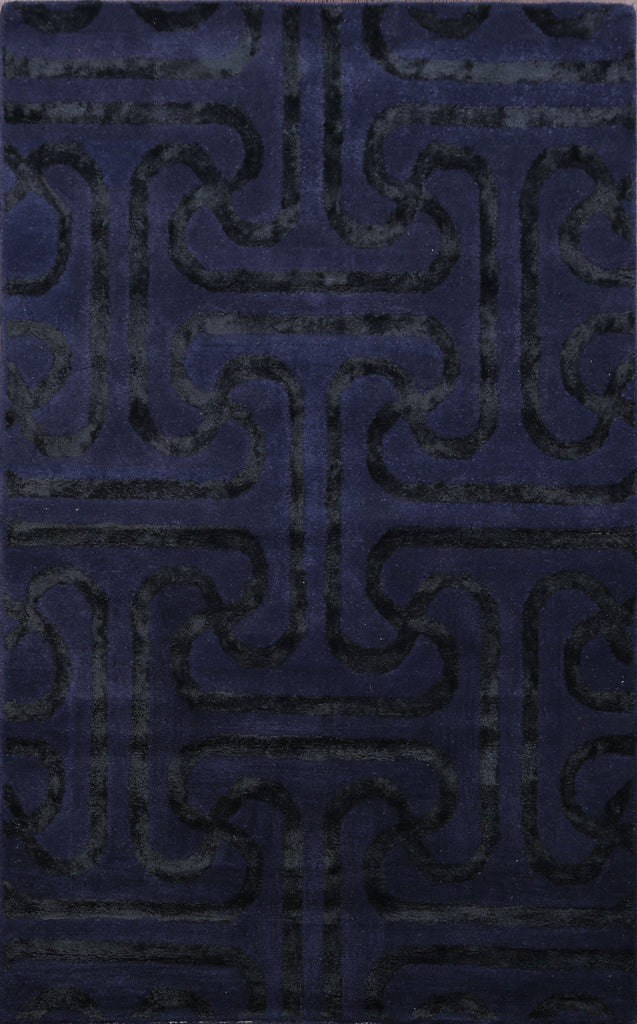 Modern Trellis Oriental Area Rug 4x6