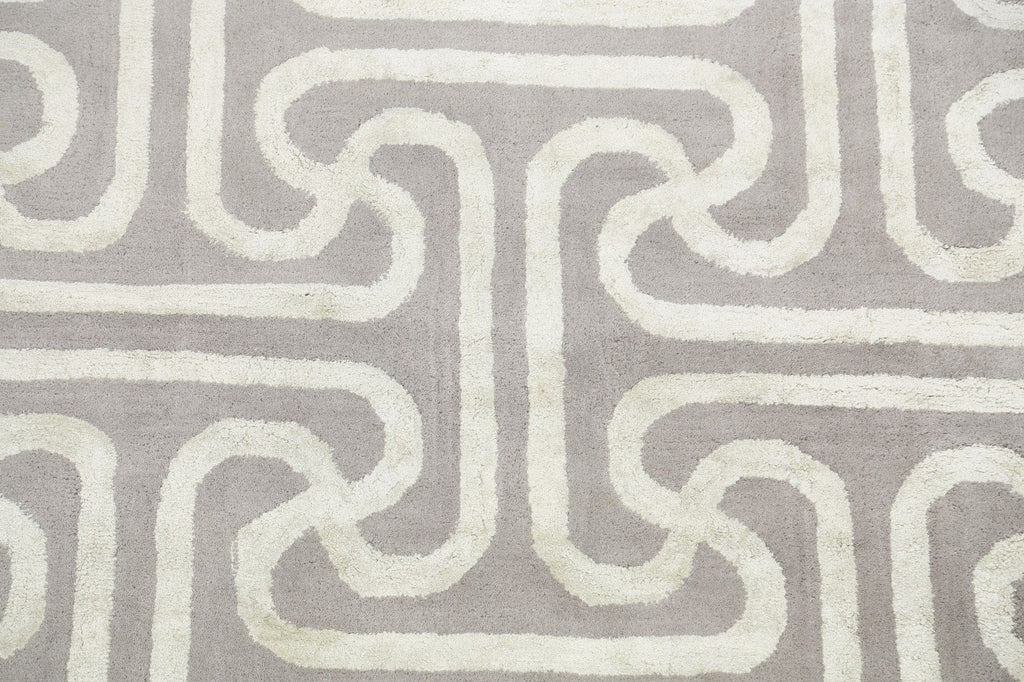 Modern Trellis Oriental Area Rug 4x6