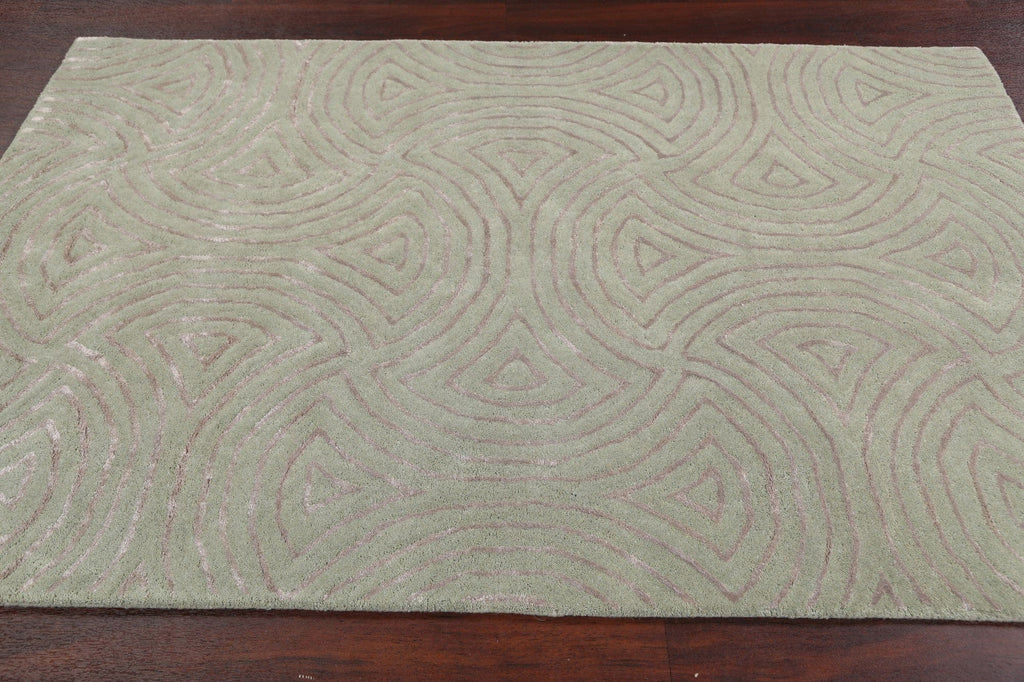 Modern Trellis Oriental Area Rug 4x6