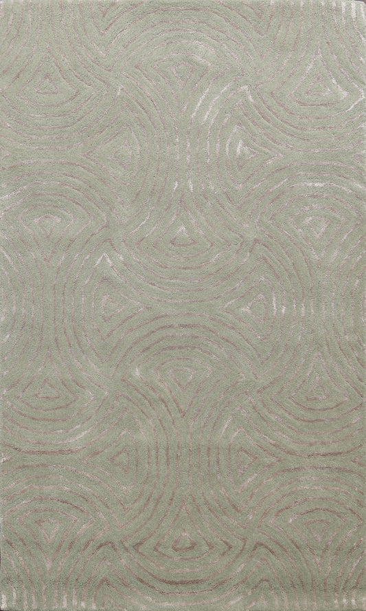 Modern Trellis Oriental Area Rug 4x6