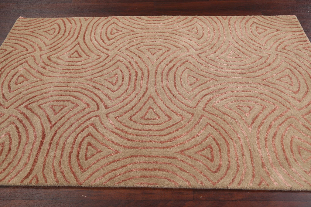 Modern Trellis Oriental Area Rug 4x6