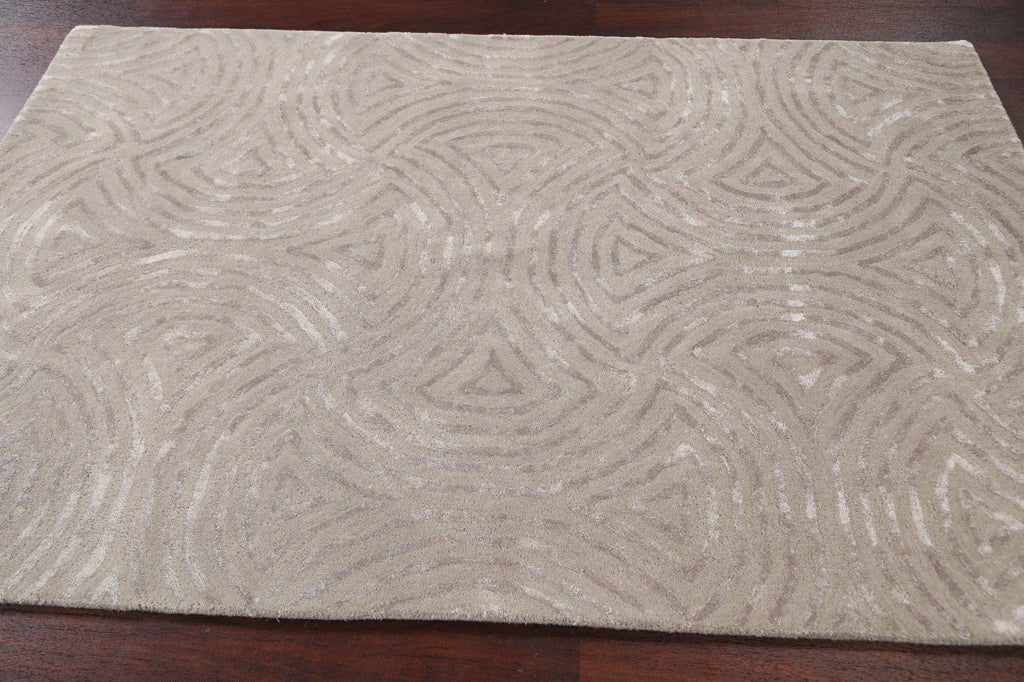 Modern Trellis Oriental Area Rug 4x6