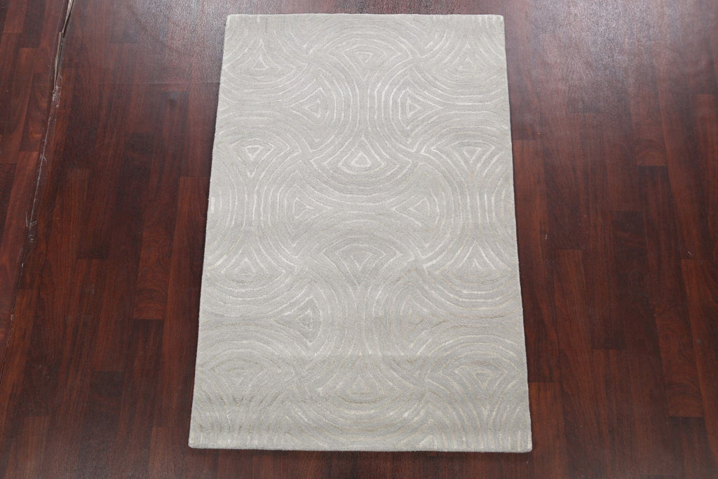 Modern Trellis Oriental Area Rug 4x6