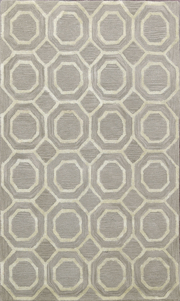 Modern Trellis Oriental Area Rug 4x6