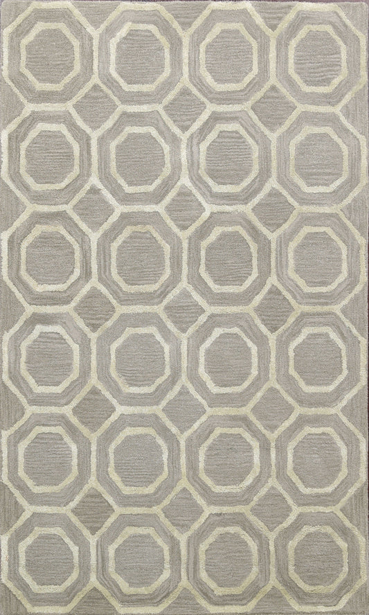 Modern Trellis Oriental Area Rug 4x6