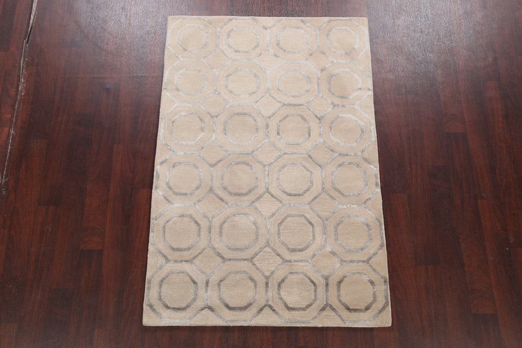 Modern Trellis Oriental Area Rug 4x6