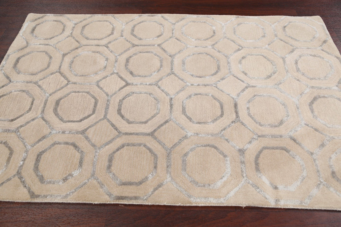 Modern Trellis Oriental Area Rug 4x6