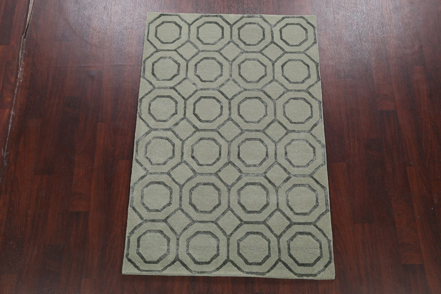 Modern Trellis Oriental Area Rug 4x6