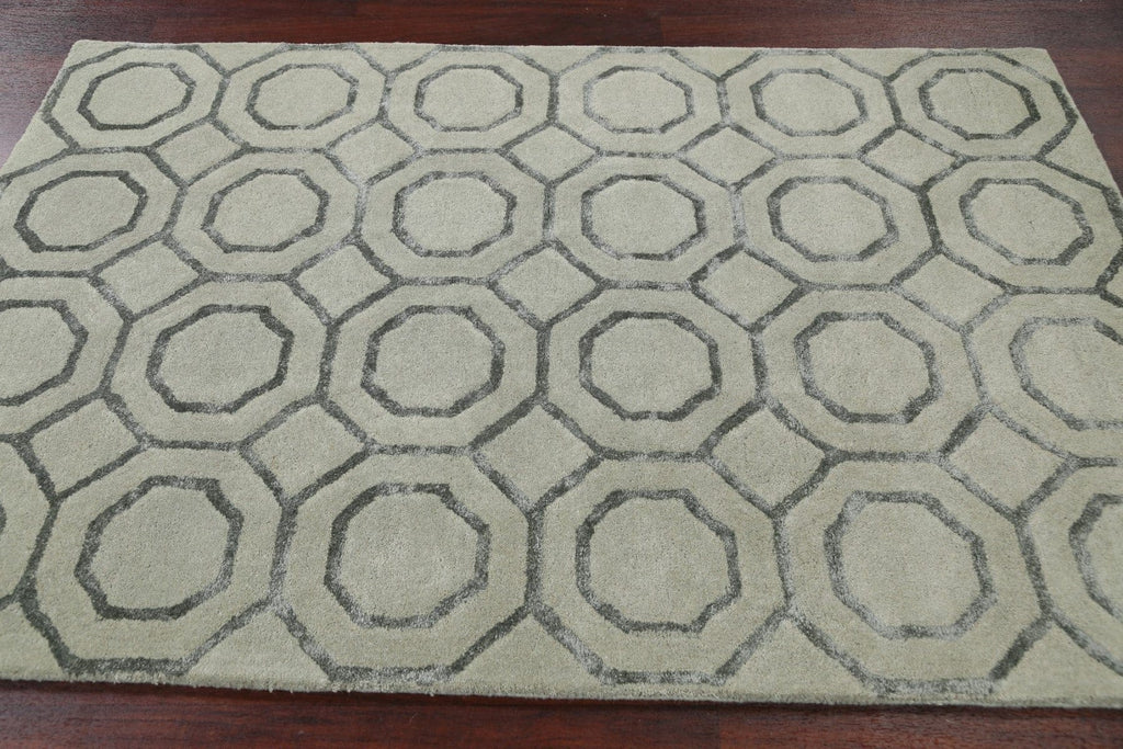 Modern Trellis Oriental Area Rug 4x6