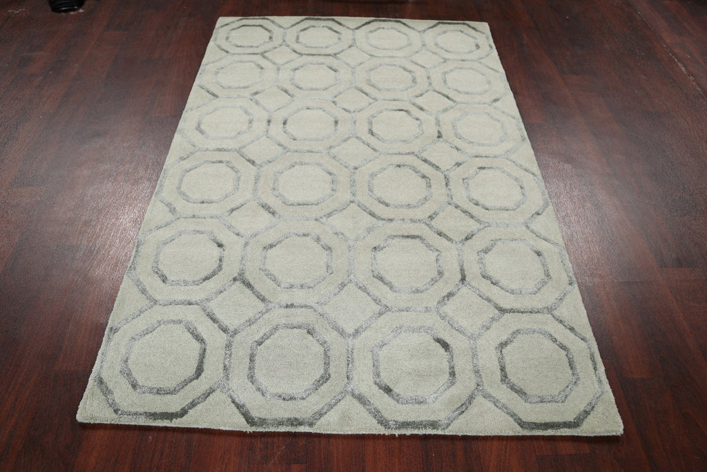 Modern Trellis Oriental Area Rug 4x6