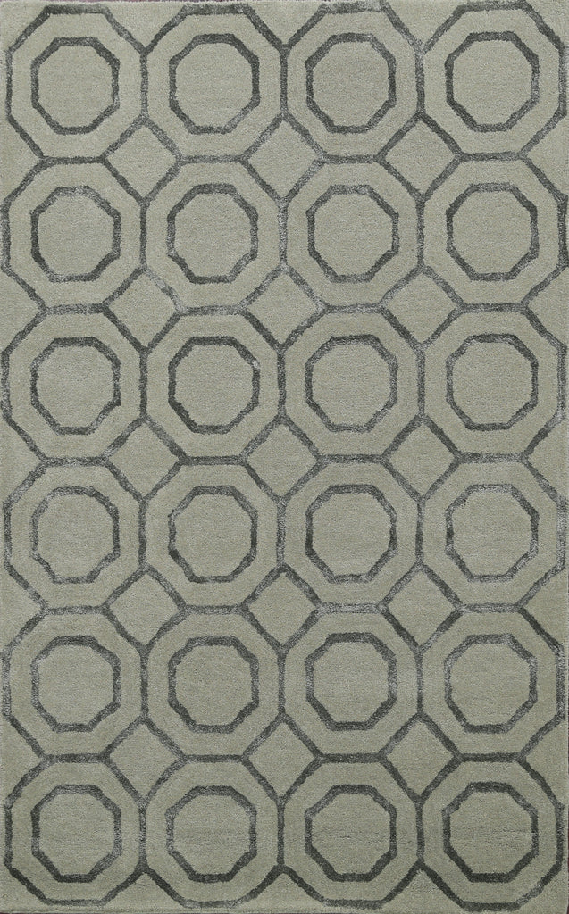 Modern Trellis Oriental Area Rug 4x6