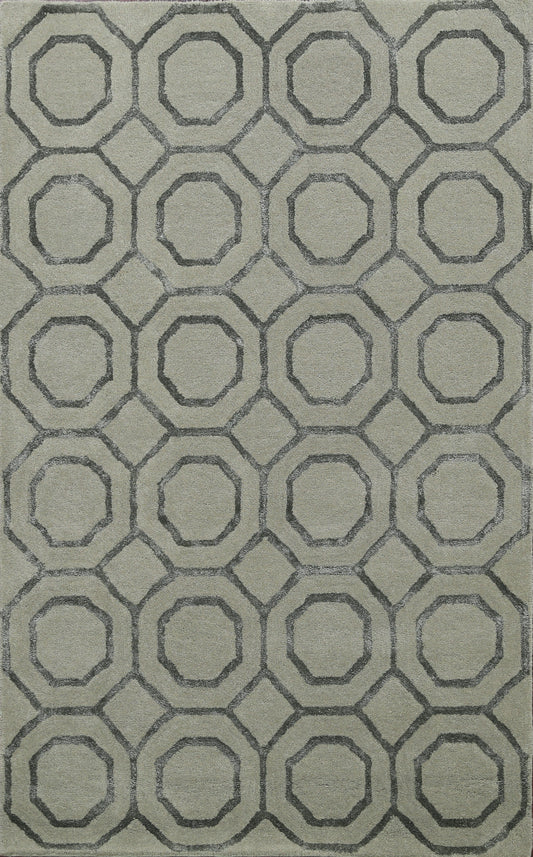 Modern Trellis Oriental Area Rug 4x6