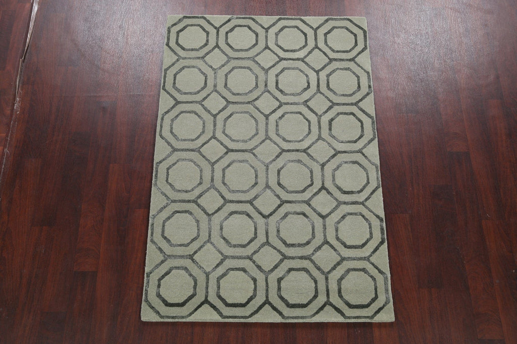 Modern Trellis Oriental Area Rug 4x6