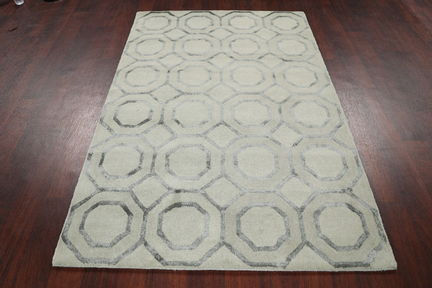 Modern Trellis Oriental Area Rug 4x6