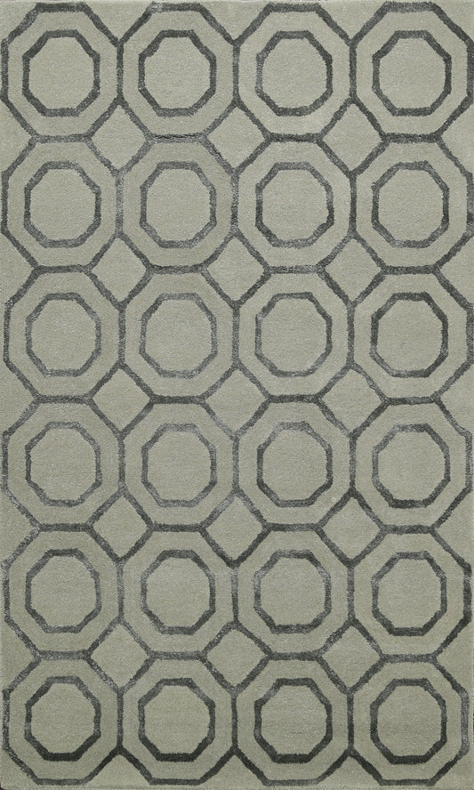 Modern Trellis Oriental Area Rug 4x6