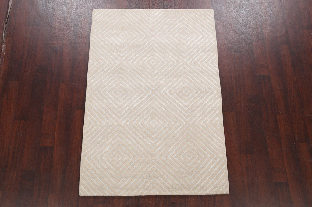 Modern Trellis Oriental Area Rug 4x6