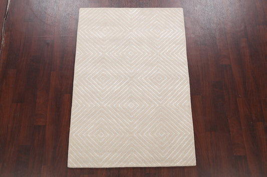 Modern Trellis Oriental Area Rug 4x6