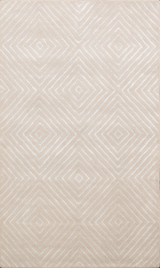 Modern Trellis Oriental Area Rug 4x6