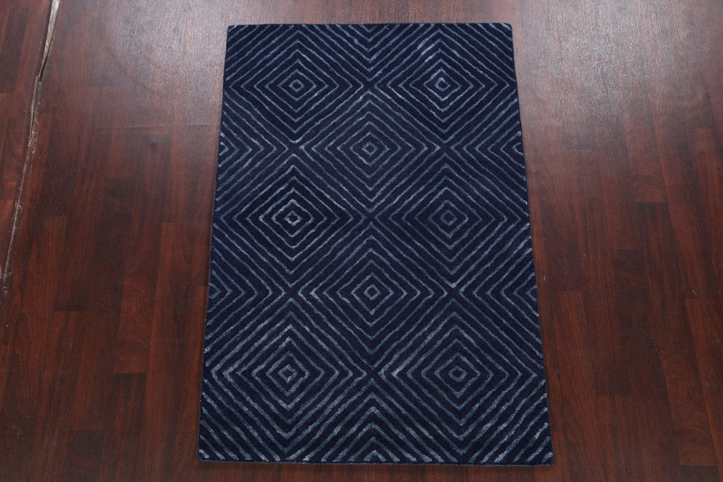 Modern Trellis Oriental Area Rug 4x6