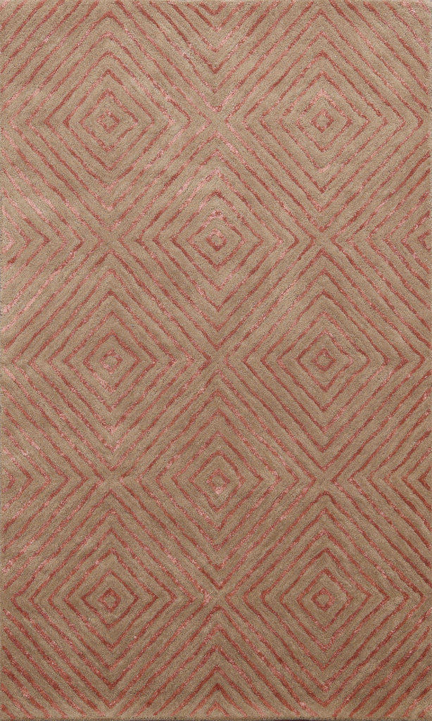 Modern Trellis Oriental Area Rug 4x6