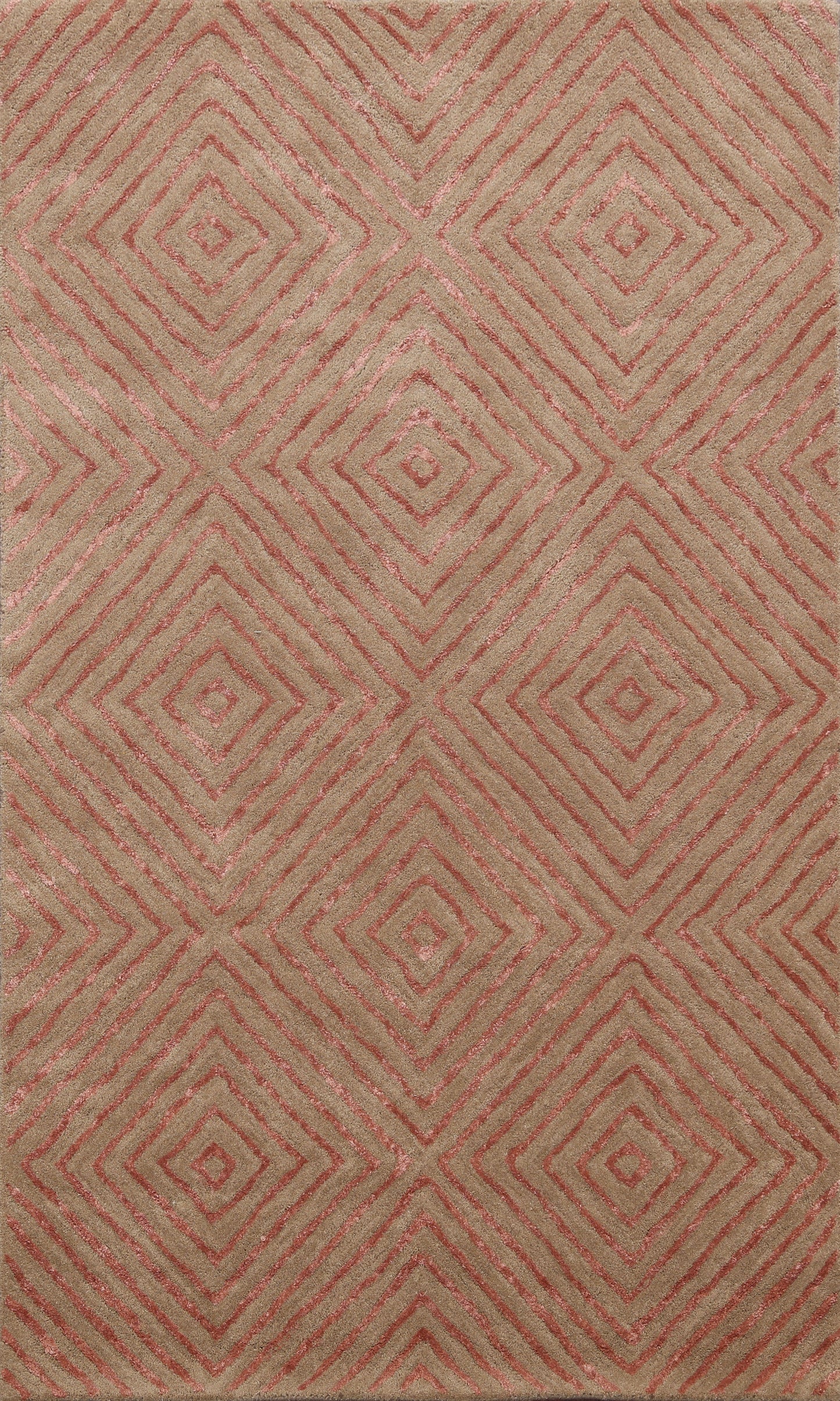 Modern Trellis Oriental Area Rug 4x6